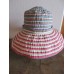 Panama Jack ’s Floppy Wide Brim Colorful Striped Stitched Sun Hat   eb-56362581